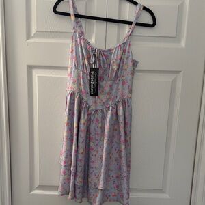 Stylish Floral Casual Dress in Pink and Lavender
